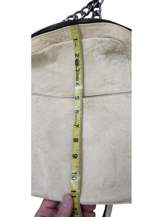 INNUE Made in Italy Ivory Leather Backpack Chain Handle Purse main image 6